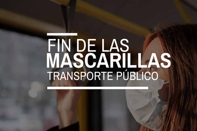 Las mascarillas dejarán de ser obligatorias en el transporte público a partir del 7 de febrero