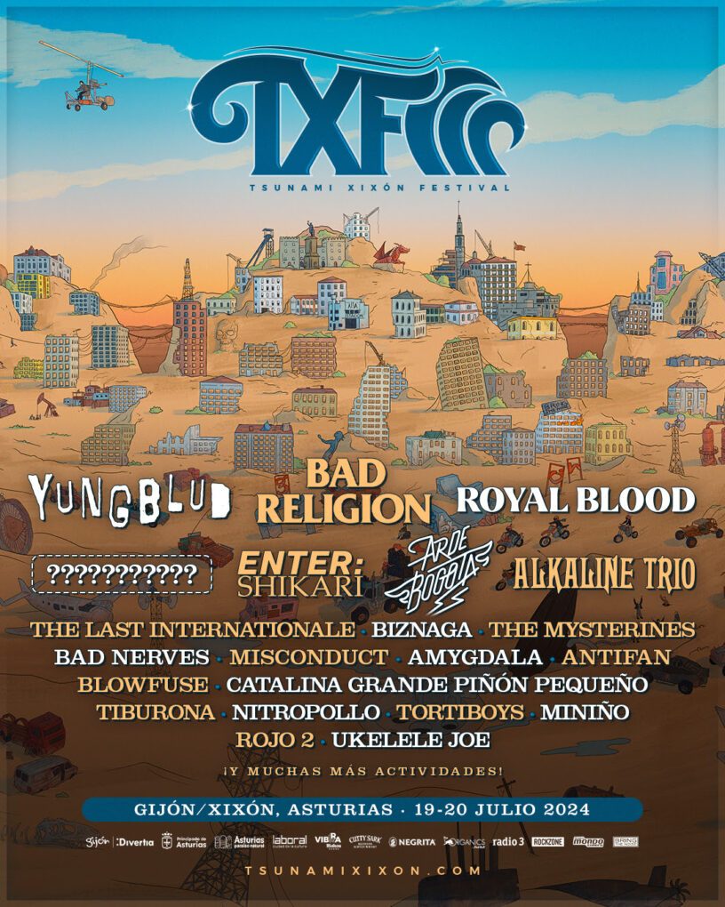 Bad Religion, Royal Blood, Alkaline Trio, Yungblud y Arde Bogotá son los primeros confirmados para el Tsunami Xixón Festival 2024