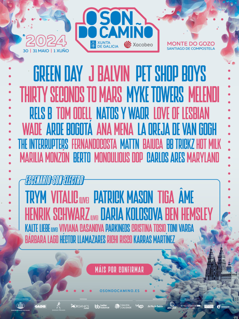 Nuevas confirmaciones de O Son do Camiño: J Balvin, Myke Towers, Melendi, Rels B, Tom Odell, La Oreja de Van Gogh...