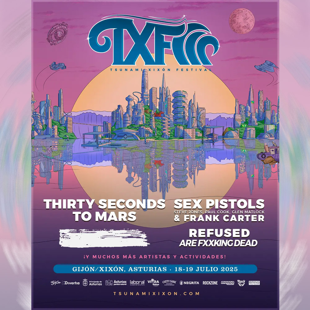 Tsunami Xixón Festival 2025: Sex Pistols, Thirty Seconds To Mars y Refused encabezan el cartel