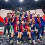 13 azulgranas celebran su primer trofeo con el Barça en un triunfo histórico ante el Real Madrid