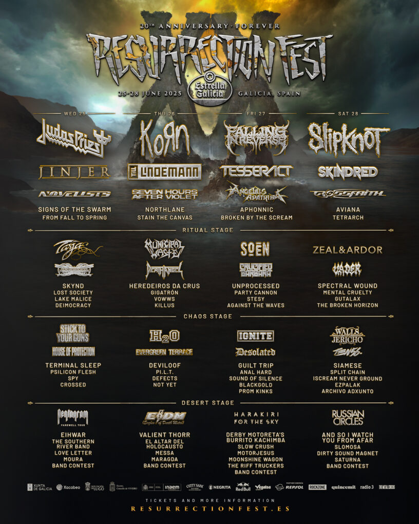 Judas Priest, Korn y Slipknot lideran el vigésimo aniversario del Resurrection Fest