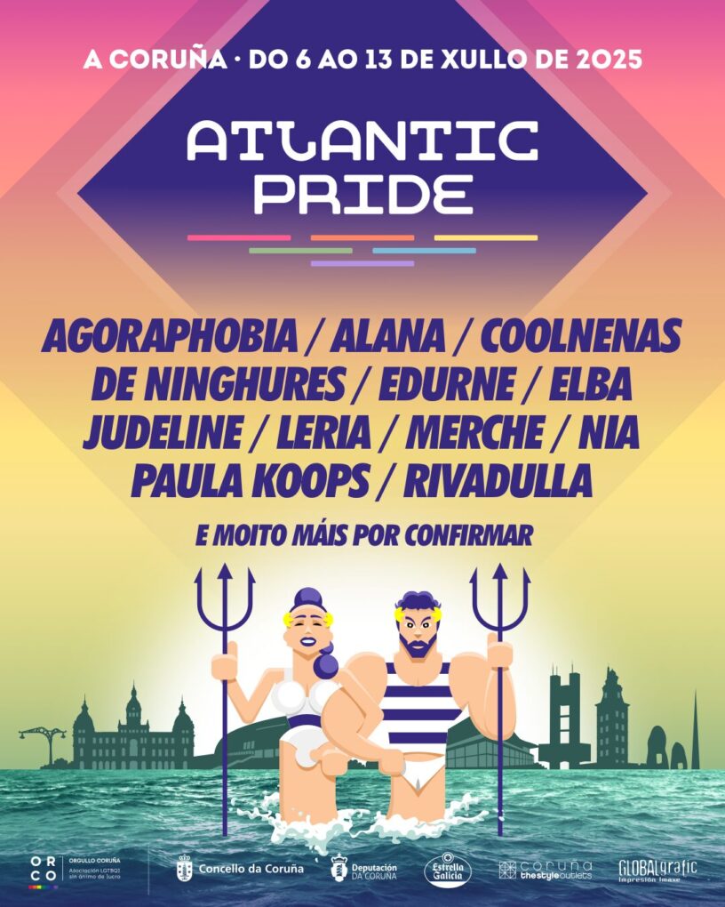 El Atlantic Pride 2025 confirma artistas gallegos y grandes estrellas del pop español